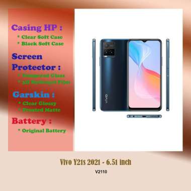 Vivo Y21s 2021 - 6.51 inch - Case - Screen Protector - Battery - Dll Clear Hard Case