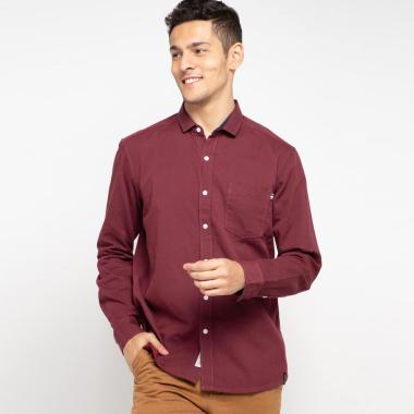 Jual LGS Full Corak Satu Warna Regular Fit Kemeja Casual