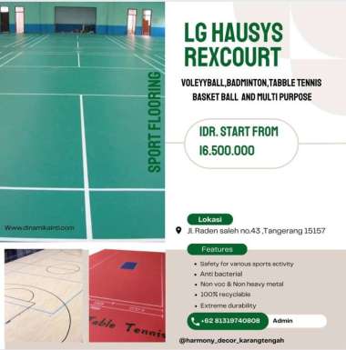 LG/LX HAUSYS REXCOURT-LANTAI VINYL SPORTS 4.5MM-VINYL LANTAI