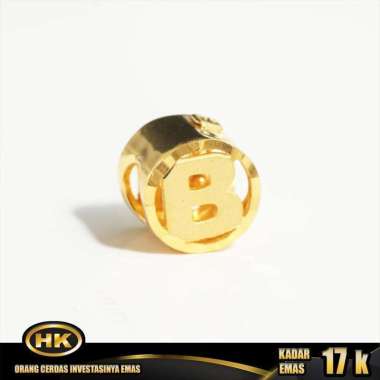 Liontin Emas 17K - HURUF B - HKGOLD