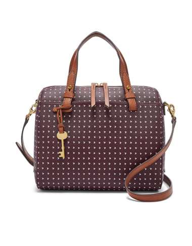 Jual Fossil Ryder Mini Satchel Bag Brown Black ZB7721015