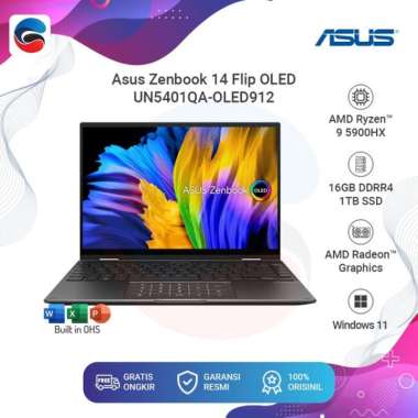 ASUS Laptop Zenbook 14 Flip OLED UN5401QA OLED912 AMD Ryzen 9 16GB 1TB SSD Win 11