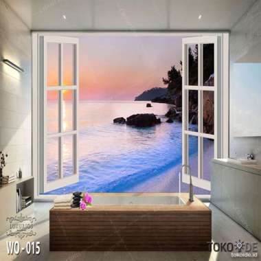 Jual 3 D Wallpaper Custom Wallpaper Dinding Pemandangan Alam Luar 