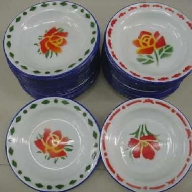Piring Seng Enamel 22 cm
