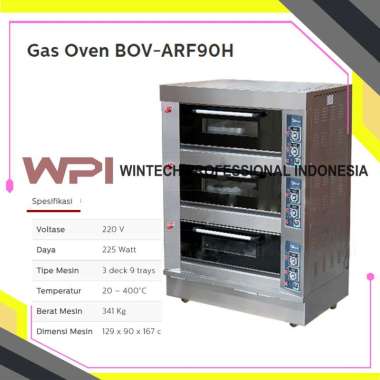 FOMAC BOV-ARF90H - Mesin Oven 3 Deck 9 Trays - Oven Pemanggang Roti