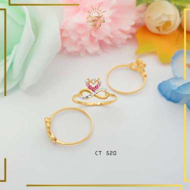 CINCIN EMAS ASLI KADAR 8K DAN KADAR 6K CINCIN EMAS MUDA CINCIN LOVE EMAS VIRAL CT 520 KADAR 6K