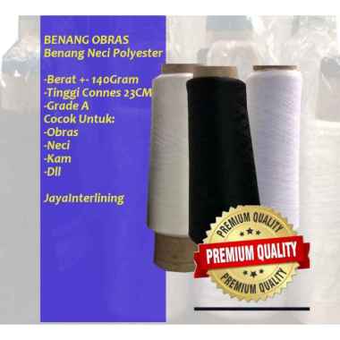 BENANG OBRAS Benang Neci Polyester MURAH GRADE A PUTIH