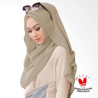 Gambar Jilbab Warna  Krem  Voal Motif