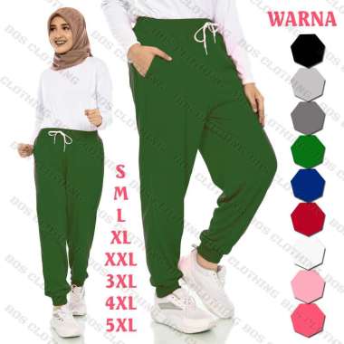 Celana Jogger Polos Wanita Premium Training Celana Tidur S Hijau Army