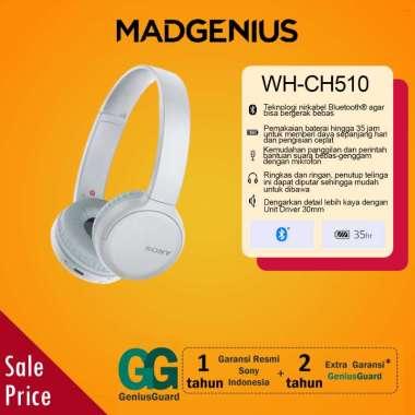 Jual Sony Wh Ch510 Bluetooth Wireless On Ear Headphones With Mic