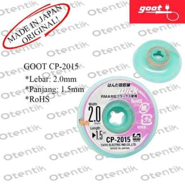 GOOT WICK CP2015 PITA PEMBERSIH TIMAH SOLDER 2MM ORIGINAL JAPAN