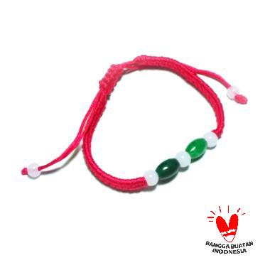 Vee Model 9 Tabung Batu Giok Gelang Wanita hijau