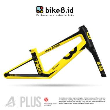 BIKE8 AERO A-PLUS CARBON FRAME Balance Bike / Pushbike - Sepeda Anak - YELLOW