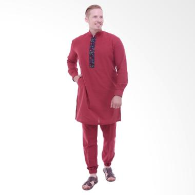 Jual Zaidan TM0042019 Setelan Pakaian Muslim Pria Merah 