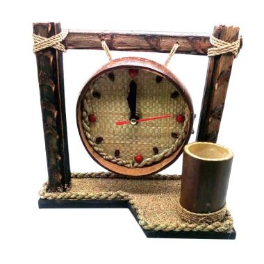Jual Jogja Craft Batok Kelapa Bentuk Gong Jam Meja 