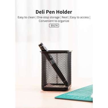 Tempat alat tulis KOTAK Tempat pulpen jaring Tempat pensil DELI Pen stand Pen holder
