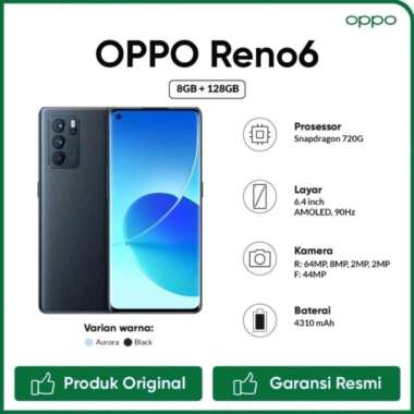 Jual Oppo Reno 6 Snapdragon 870 September 2022 - Garansi Resmi & Harga