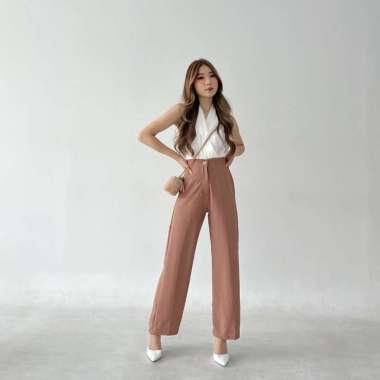Celana Kulot Denimion Bahan Crinkle Premium Cullote Wanita AirFlow Lokal Brand Jeans Wanita 263 Mocc