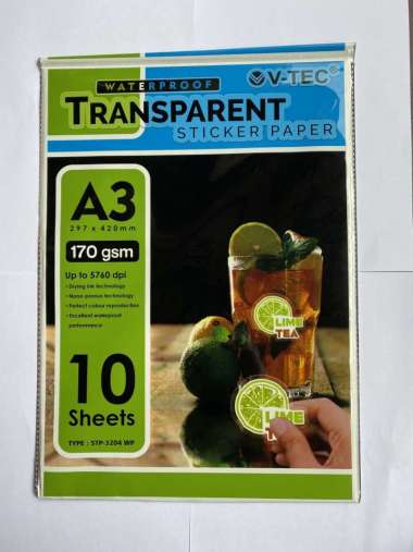 Jual Kertas Sticker Transparent Original Murah - Harga Diskon Maret ...