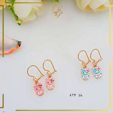 ANTING ANAK EMAS ASLI KADAR 8K (375) & 16K (700) ANTING EMAS OWL BURUNG HANTU ANTING MURAH ATM 16 8K