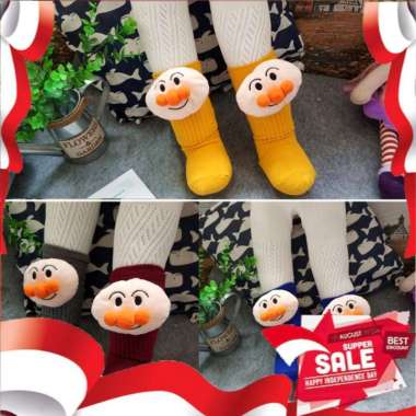 Kaos Kaki Bayi dan Anak Korea kids sock Lutut Anak Boneka Anpanman Besar Super lucu Biru 4-6 tahun