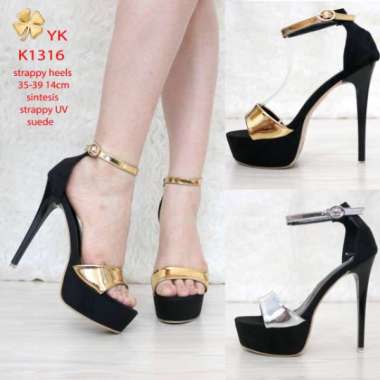 Jual Sepatu High Heels Warna Emas September 2021 banyak