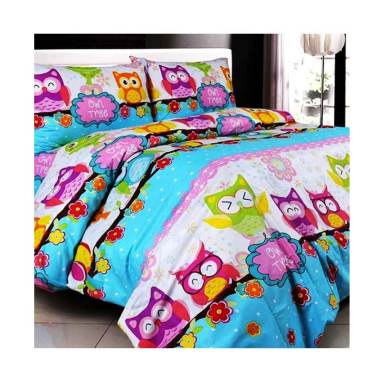 jual jaxine motif owl tree katun set sprei dan bedcover jual jaxine motif owl tree katun set sprei dan bedcover