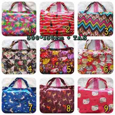 EXCLUSIVE TIKAR LIPAT/TIKAR PIKNIK SUPER JUMBO 3 METER + TAS HAND MADE