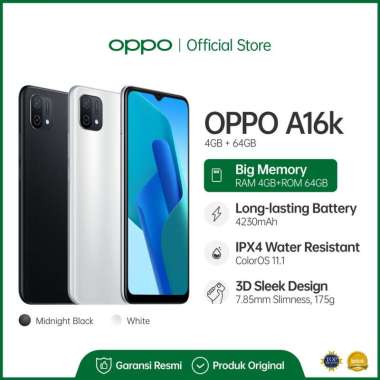 Jual Oppo A16 Ram 4 Rom 64 Gb Putih 4 64 Gb Juli 2022 - Ga   ransi Resmi