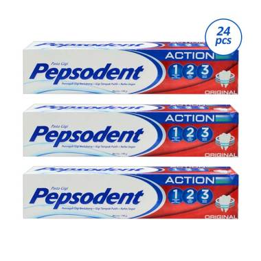 Jual Pepsodent Action 123 Original Toothpaste [24 Pcs @190