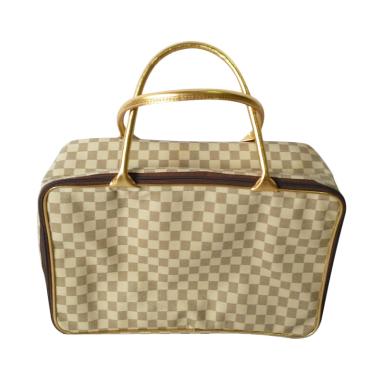 Jual Jejo Motif LV Damier Tas Koper - Beige Online - Harga & Kualitas Terjamin