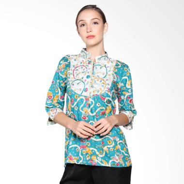 Jual Jogja Batik Nuva Sarimbit Blus Batik Wanita - Hijau 