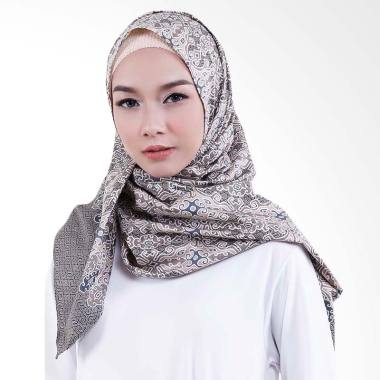 Jual Cotton Bee Ayudia Ethnic Hijab Square - Light Brown 