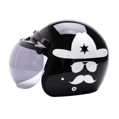 Jual WTO Helmet Retro Bogo Sheriff Helm Half Face - Hitam
