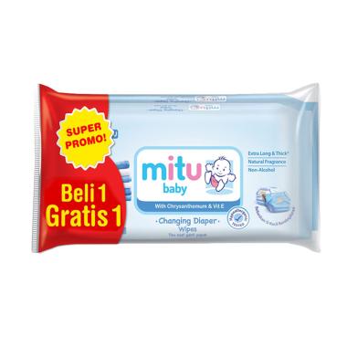 Jual Buy 1 Get 1 - Mitu Baby Antiseptic Wipes [10 Sheets