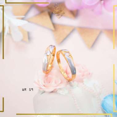 CINCIN KAWIN CINCIN TUNANGAN EMAS ASLI KADAR 8K (375) CINCIN COUPLE LAMARAN CINCIN EMAS WANITA KODE 