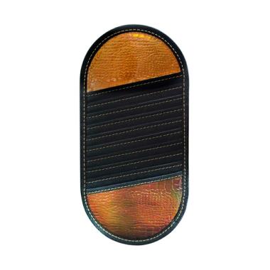 TECHNOZIO TEMPAT CD MOBIL OVAL WARNA COKELAT CROCODILE PELANGI [PREMIUM QUALITY]