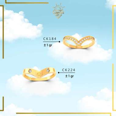 CINCIN AUREL EMAS ASLI KADAR 375 / 8K DAN EMAS KADAR 300 / 6K CINCIN WANITA EMAS AUREL MODEL BARU CK