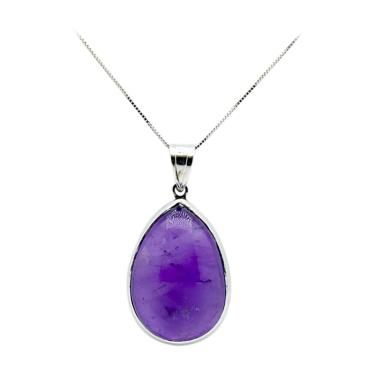 Jual Batu Mas Amethyst Pendant Kalung & Liontin - White