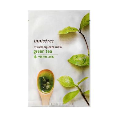 jual innisfree it s real squeeze mask masker wajah green jual innisfree it s real squeeze mask masker wajah green
