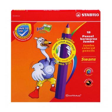 Jual STABILO Swans Jumbo Color Pencils Set Pensil Warna