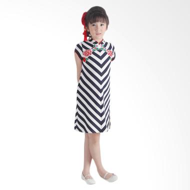 Jual Petite Mon Cherrie Stripes Dress Anak - Black White