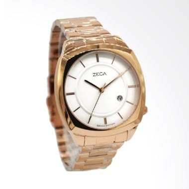 Jual (Zeca Stainless Steel Jam tangan Pria - Rosegold Plat 