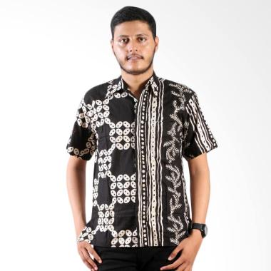 Jual Batik Nulaba Cap Kemeja Pria Lengan Pendek Kawung 