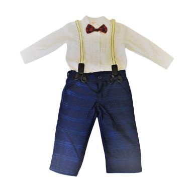 GBS White Bow Tie Set Pants Plus Suspender Setelan Baju Anak - White 5 White