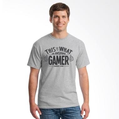 jual jersi clothing awesome gamer flock print kaos pria grey harga kualitas jual jersi clothing awesome gamer flock print kaos pria grey harga kualitas