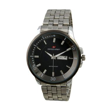 jual swiss army sa0968 stainless steel jam tangan pria silver hitam harga kualitas jual swiss army sa0968 stainless steel jam tangan pria silver hitam harga kualitas