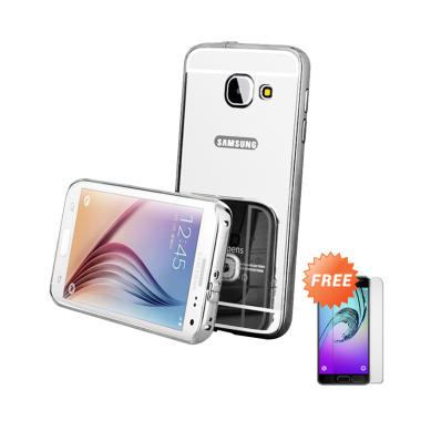 jual case88 bumper mirror casing for samsung galaxy a3 a310 2016 silver free tempered glass jual case88 bumper mirror casing for samsung galaxy a3 a310 2016 silver free tempered glass