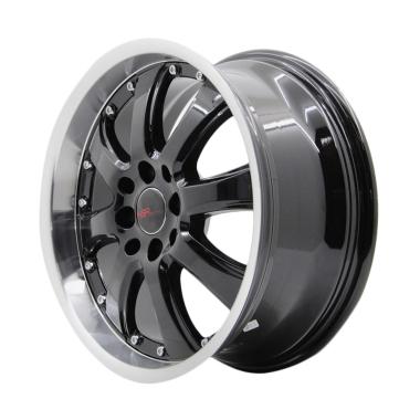 jual hsr wheel volume 5681 ring 16x7 4x100 114 3 et40 black machine chrome rivets jual hsr wheel volume 5681 ring 16x7 4x100 114 3 et40 black machine chrome rivets