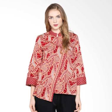 jual batik arjunaweda 18219066 beras ombak silang batik blouse merah harga jual batik arjunaweda 18219066 beras ombak silang batik blouse merah harga